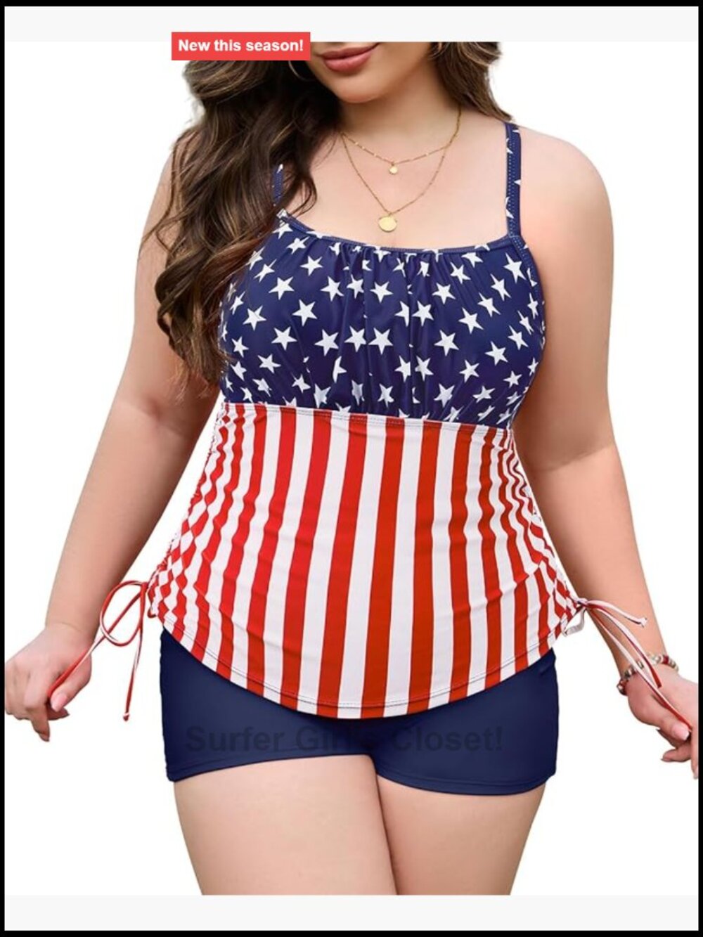 Plus Size Tankini Swimsuits with Tummy Control Two Piece Bathing Suits Board